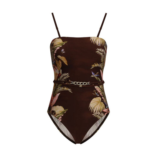 Zimmermann Brown Polyamide One-Piece Swimsuit