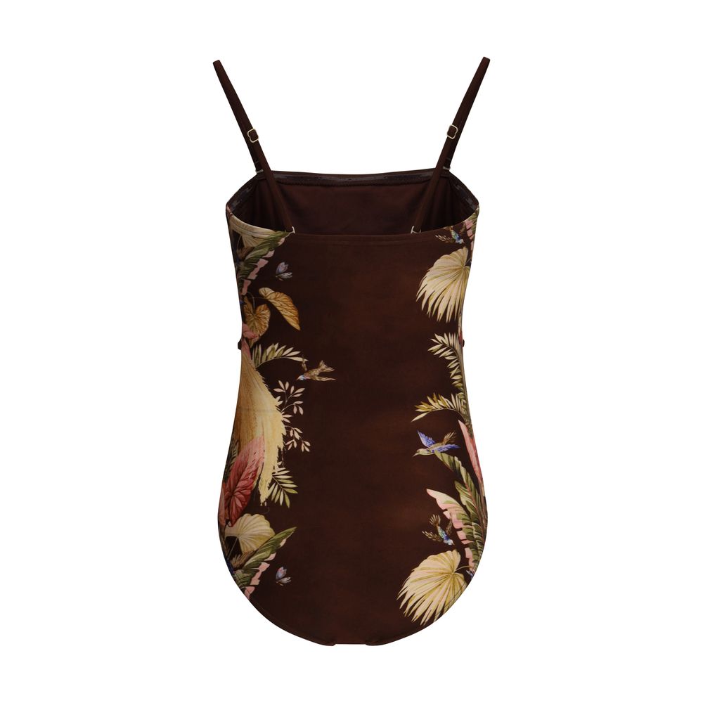 Zimmermann Brown Polyamide One-Piece Swimsuit