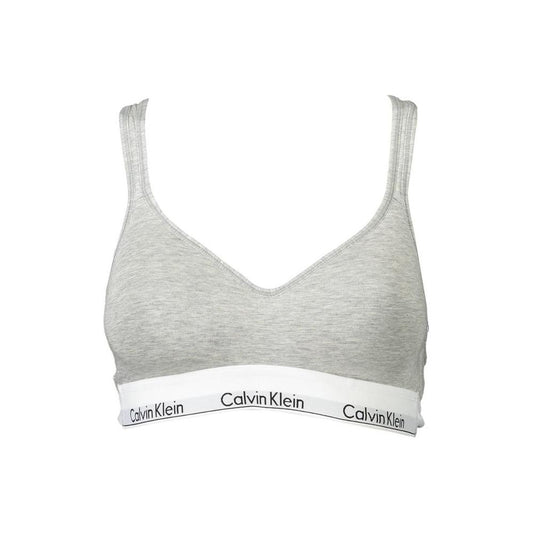 Calvin Klein Gray Cotton Women Bralette
