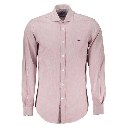 Harmont & Blaine Chic Pink Narrow-Fit Organic Cotton Shirt