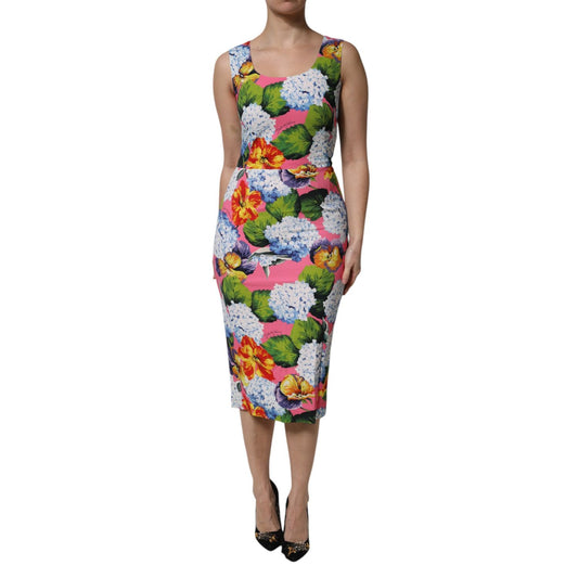 Dolce & Gabbana Multicolor Floral Sleeveless Sheath Dress Dolce & Gabbana