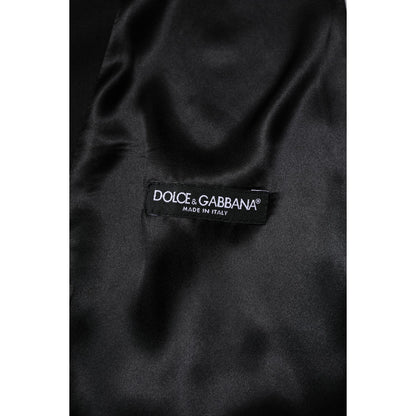 Dolce & Gabbana Black Wool Dress Formal Men Waistcoat Vest Dolce & Gabbana