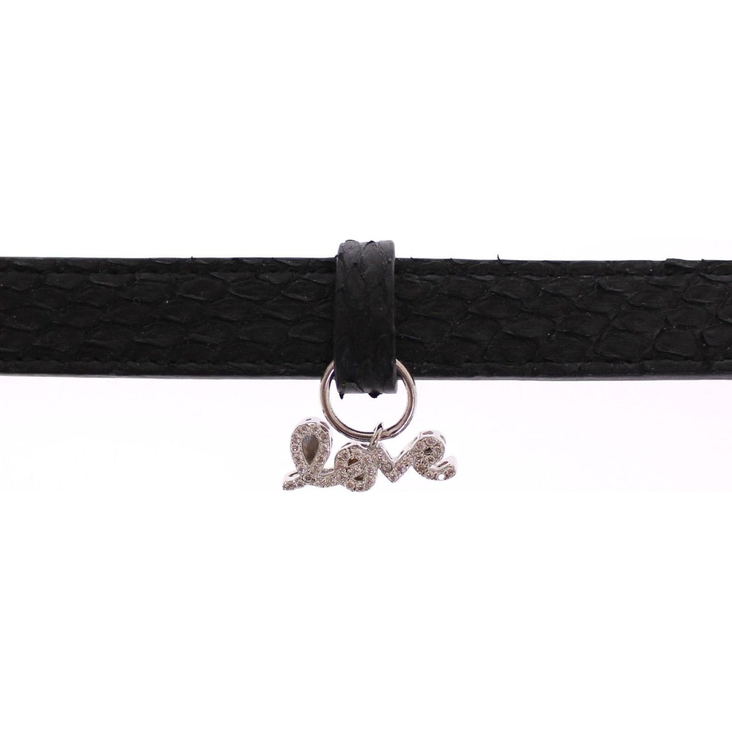 Nialaya Exquisite Black Snakeskin Silver Bracelet Nialaya