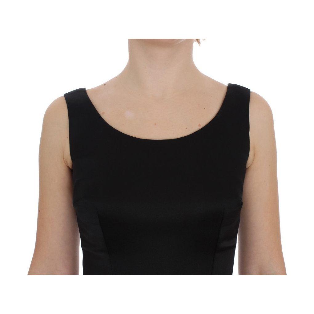 Dolce & Gabbana Black Gray Sheath Gown Full Length Dress