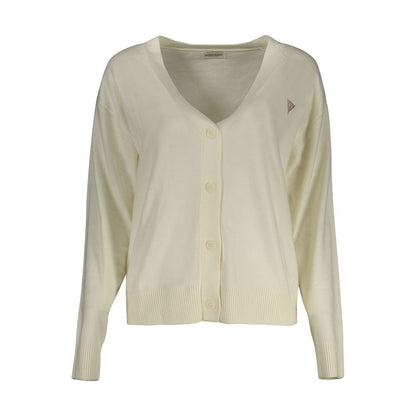 Guess Jeans Bianco Poliestere Women Cardigan