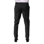 Dolce & Gabbana Black Wool Dress Slim Formal Pants PAN76480-48