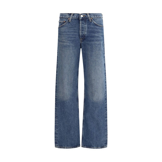 Agolde Blue Cotton Straight-Leg Jeans