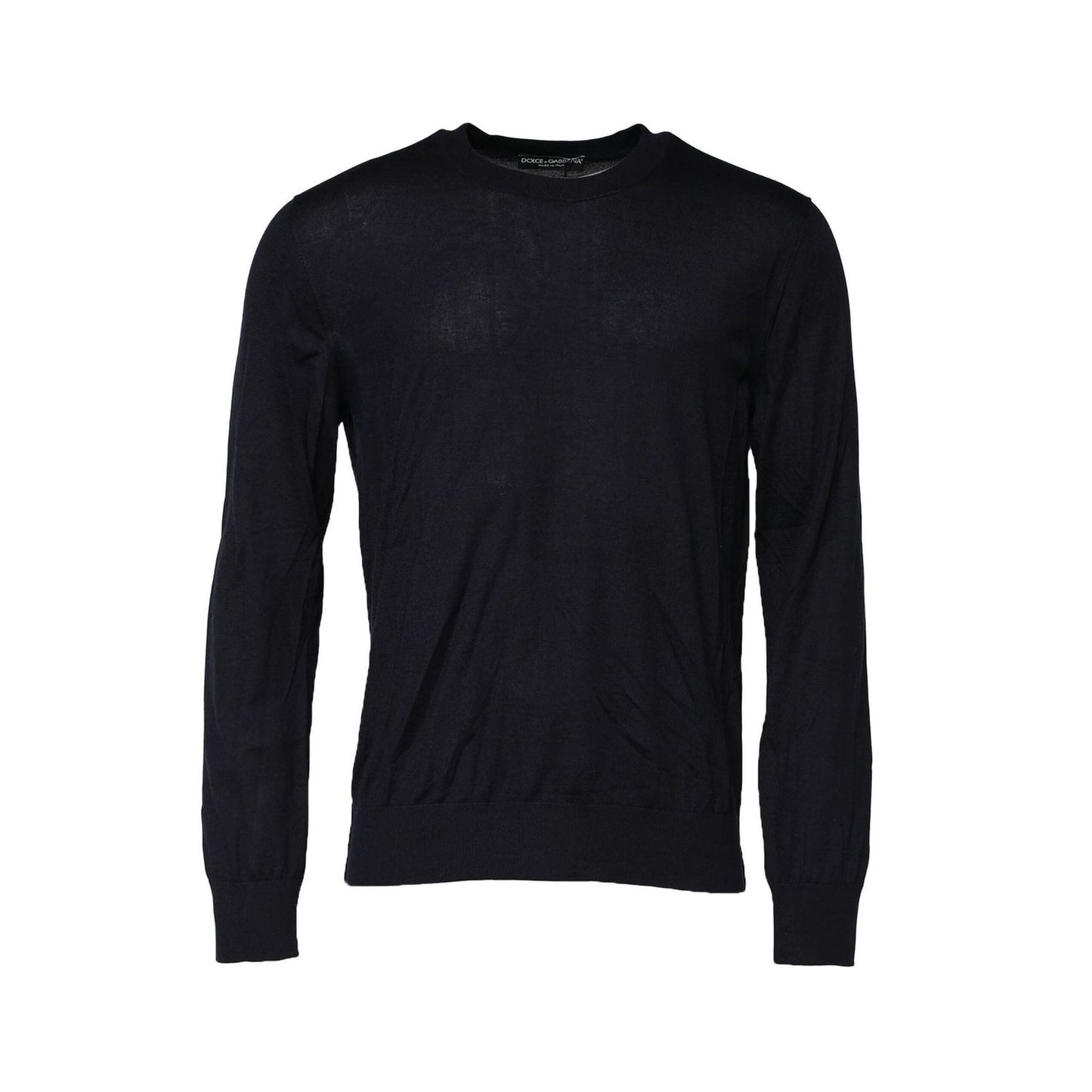 Dolce & Gabbana Black Long Sleeve CrewNeck Pullover Sweater TSH90535-56