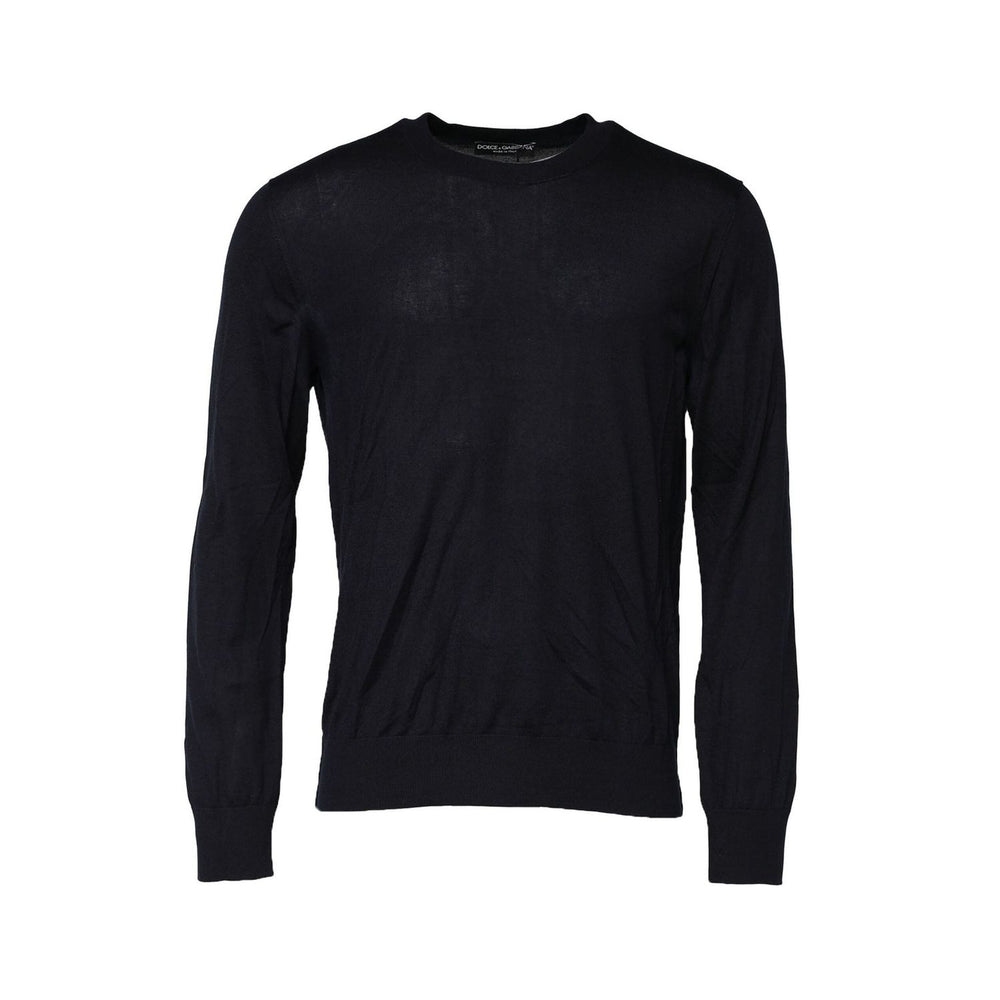 Dolce & Gabbana Black Long Sleeve CrewNeck Pullover Sweater TSH90535-56
