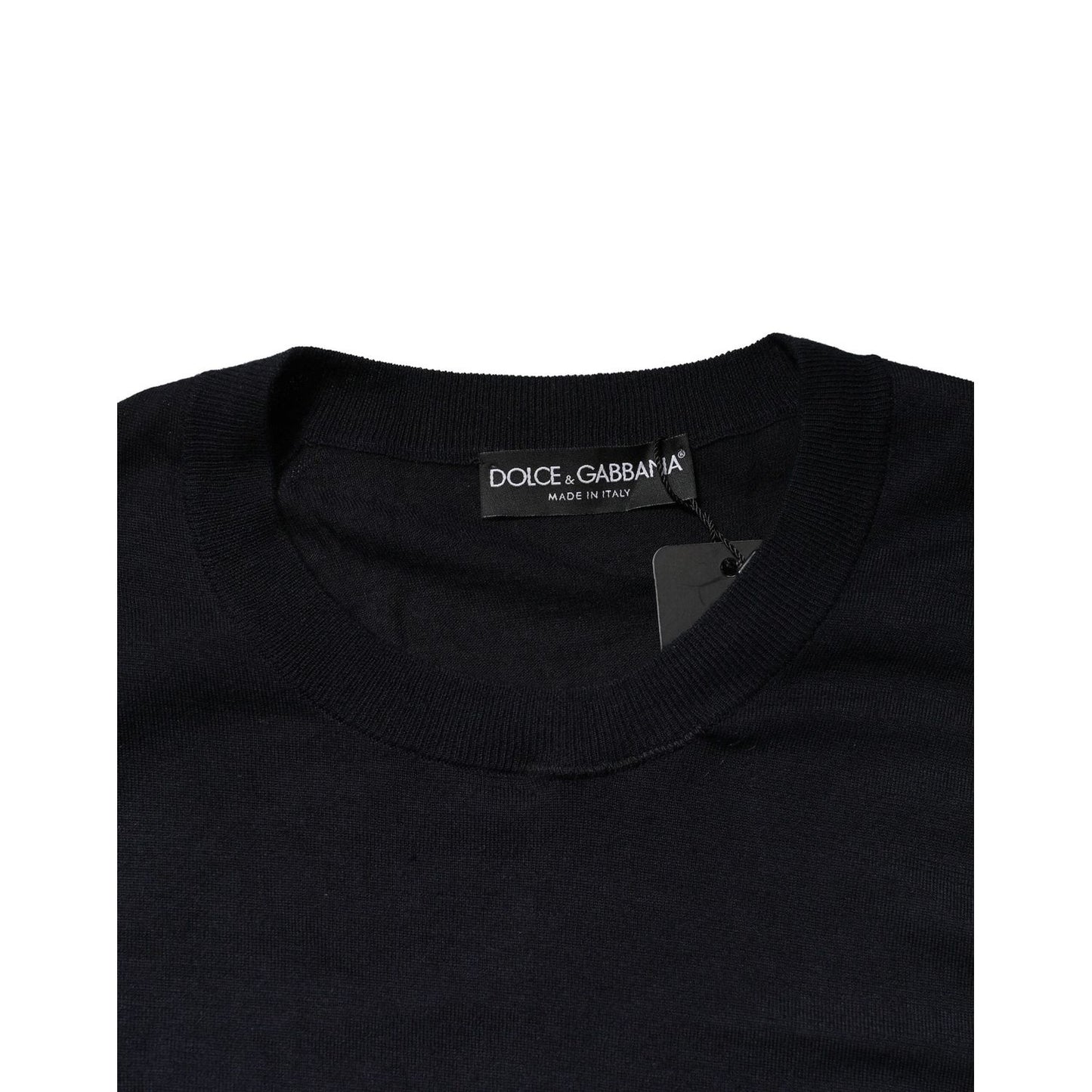 Dolce & Gabbana Black Long Sleeve CrewNeck Pullover Sweater TSH90535-56