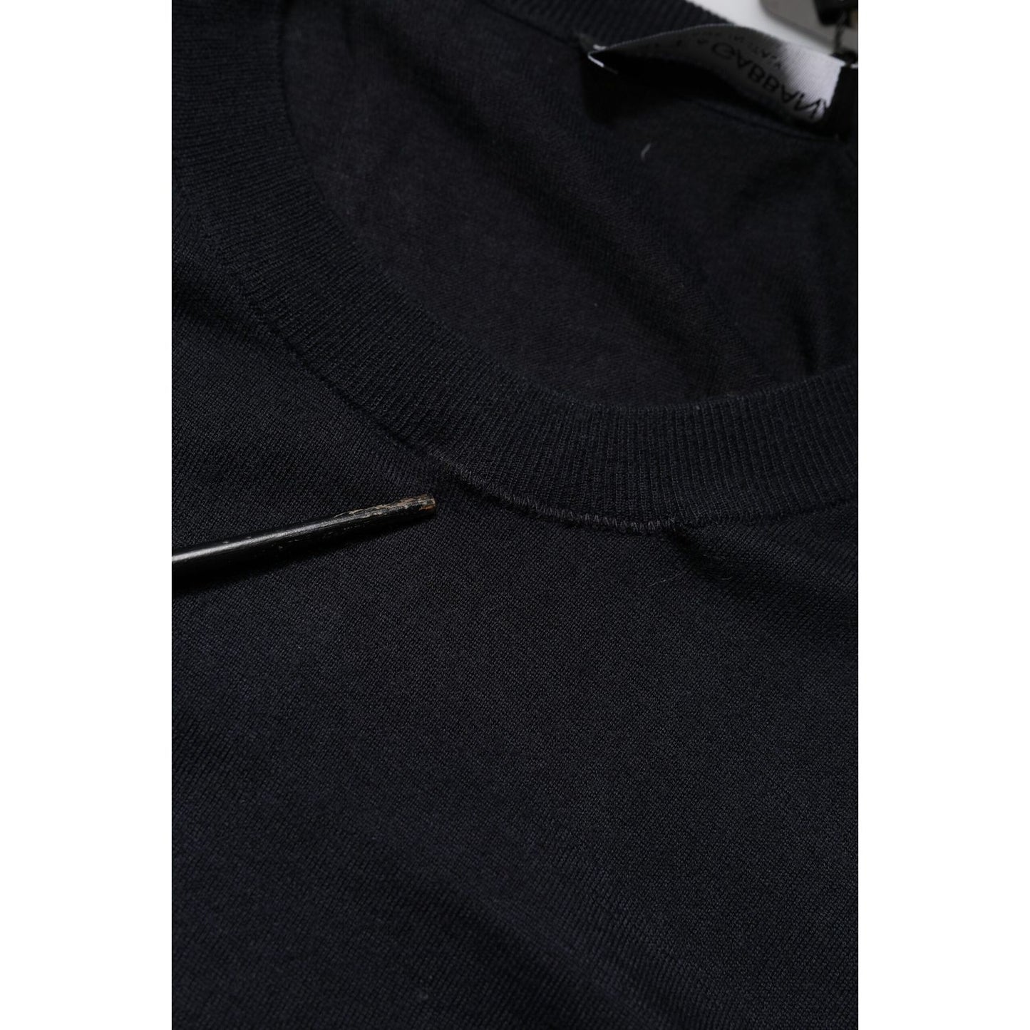 Dolce & Gabbana Black Long Sleeve CrewNeck Pullover Sweater TSH90535-56