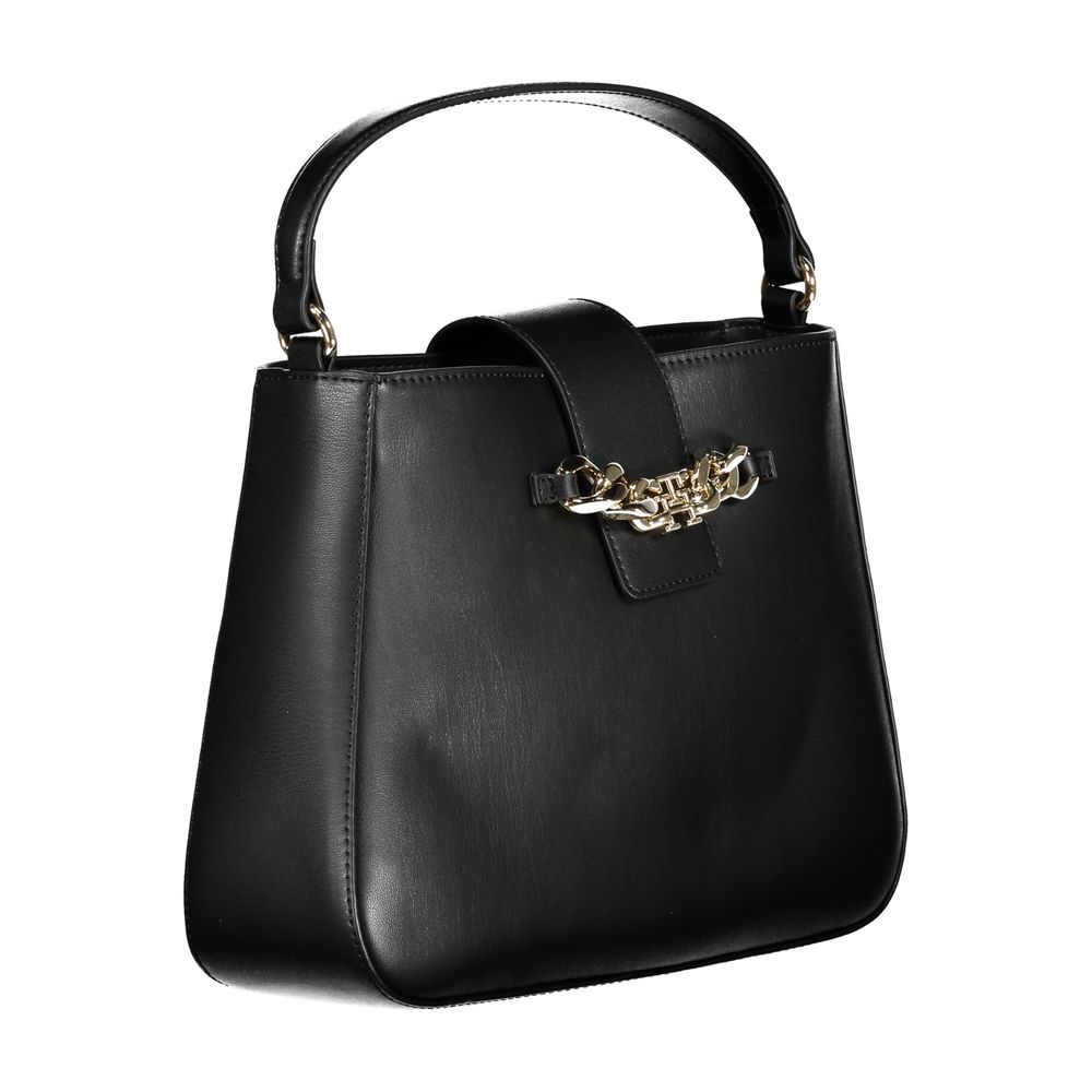 Tommy Hilfiger Black Polyurethane Women Handbag