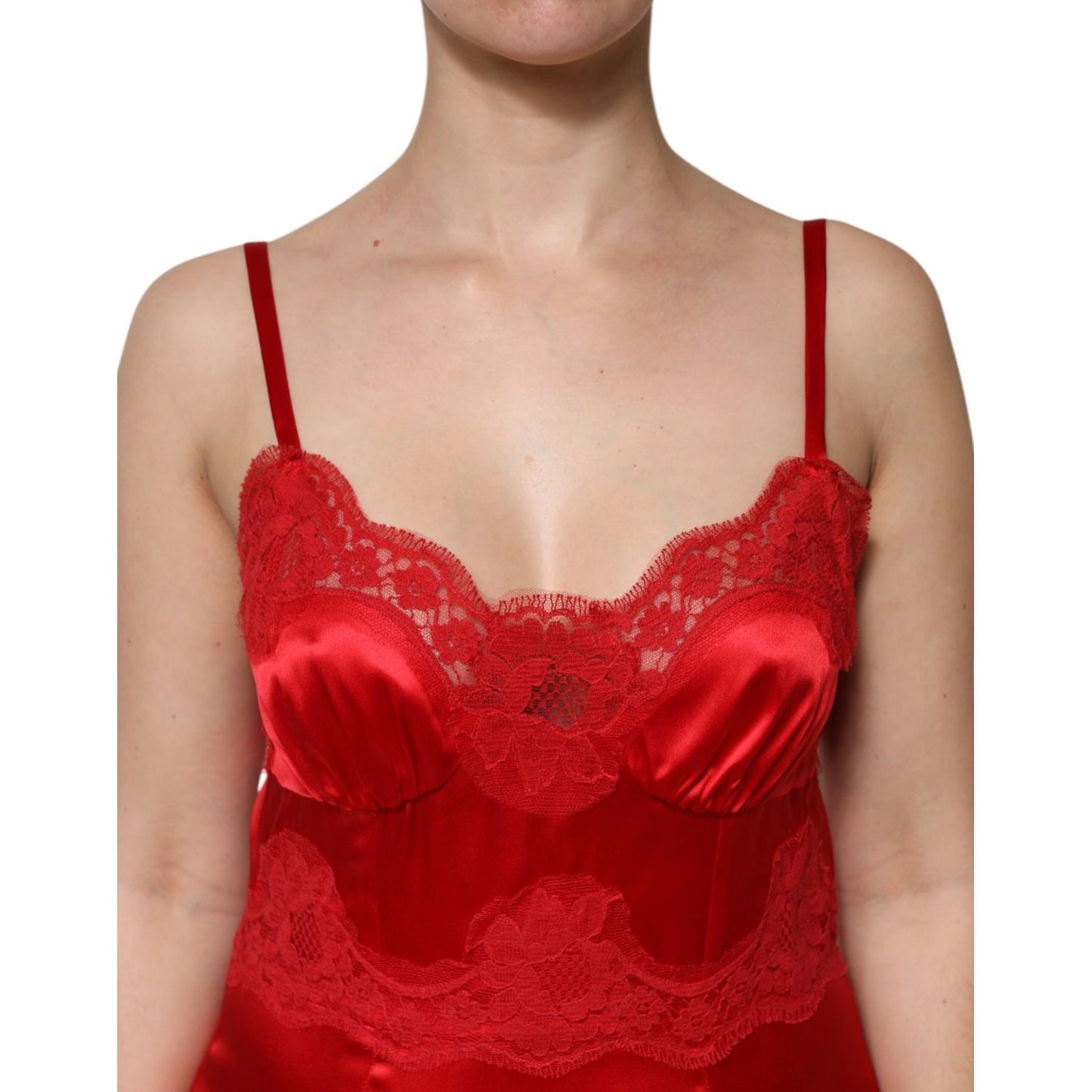 Dolce & Gabbana Red Silk Sleeveless Maxi Long Dress Dolce & Gabbana