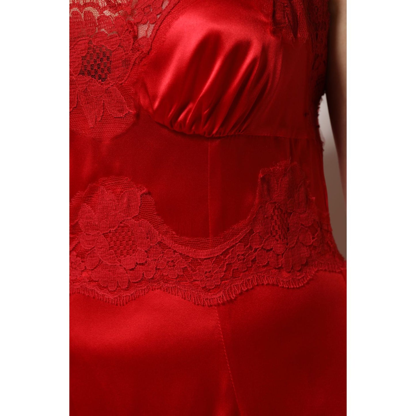 Dolce & Gabbana Red Silk Sleeveless Maxi Long Dress Dolce & Gabbana