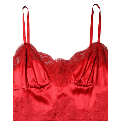 Dolce & Gabbana Red Silk Sleeveless Maxi Long Dress Dolce & Gabbana