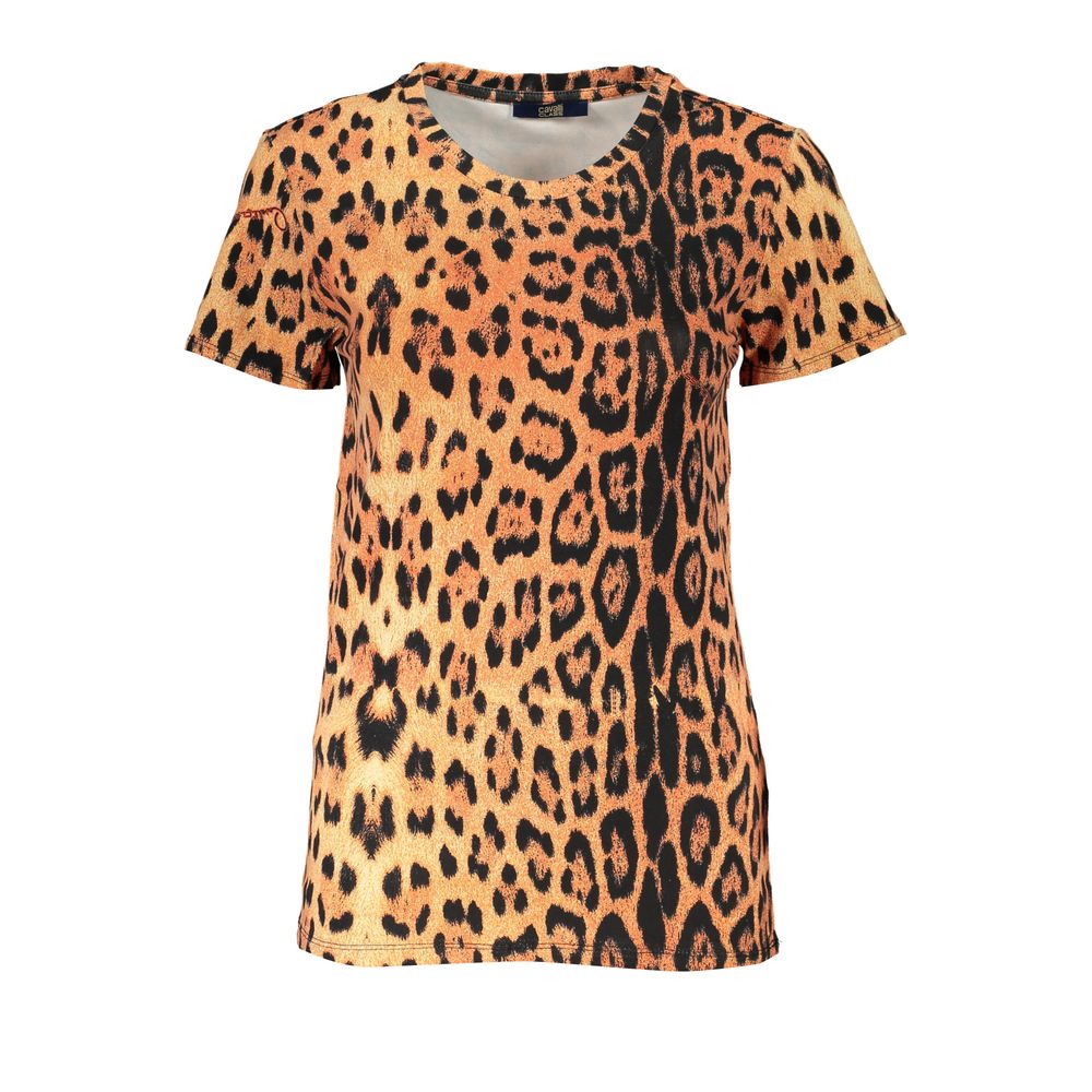 Cavalli Class Arancione Cotton Women T-Shirt