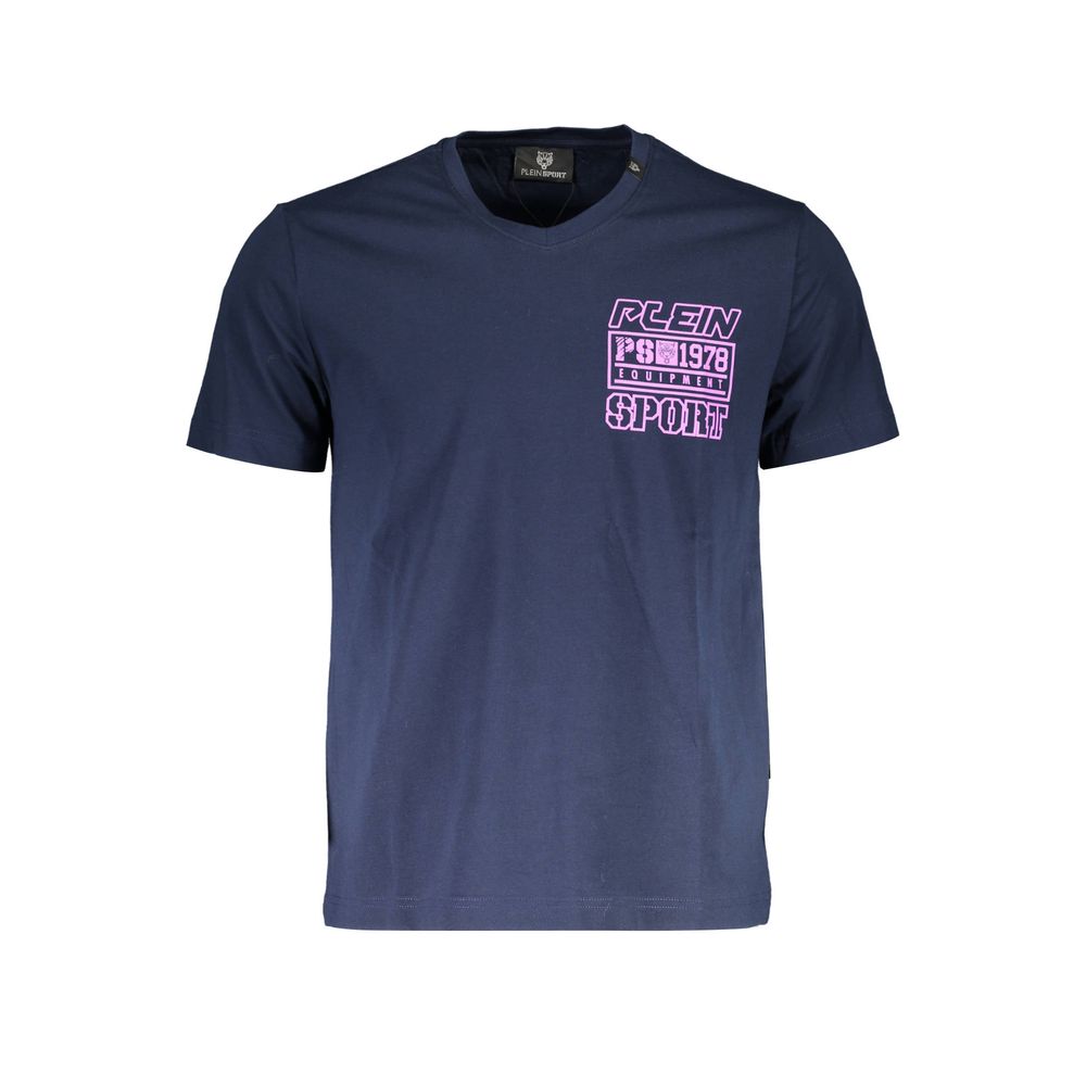 Plein Sport Blue Cotton Men's T-Shirt Plein Sport
