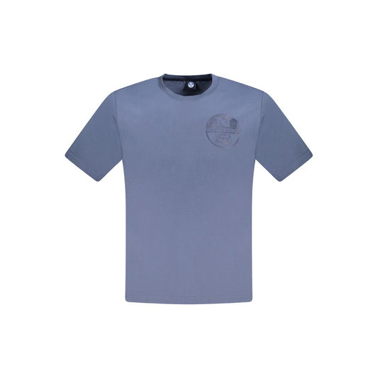 North Sails Blu Cotton Men T-Shirt