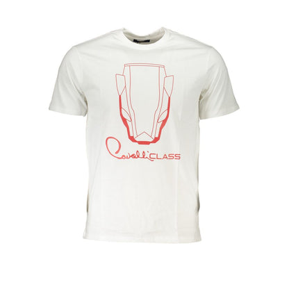 Cavalli Class Bianco Cotton Mens T-Shirt