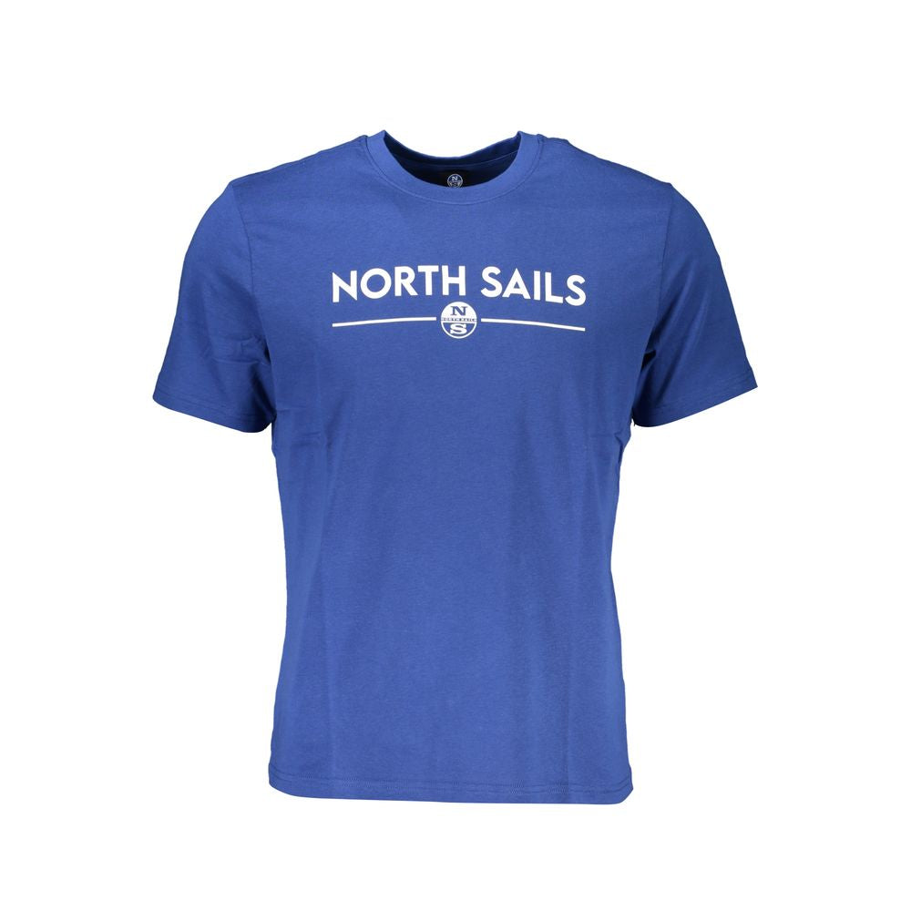 North Sails Blue Cotton Men T-Shirt
