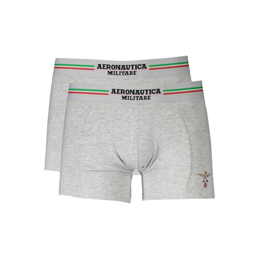 Aeronautica Militare Brown Cotton Men Boxer AE-37909-M