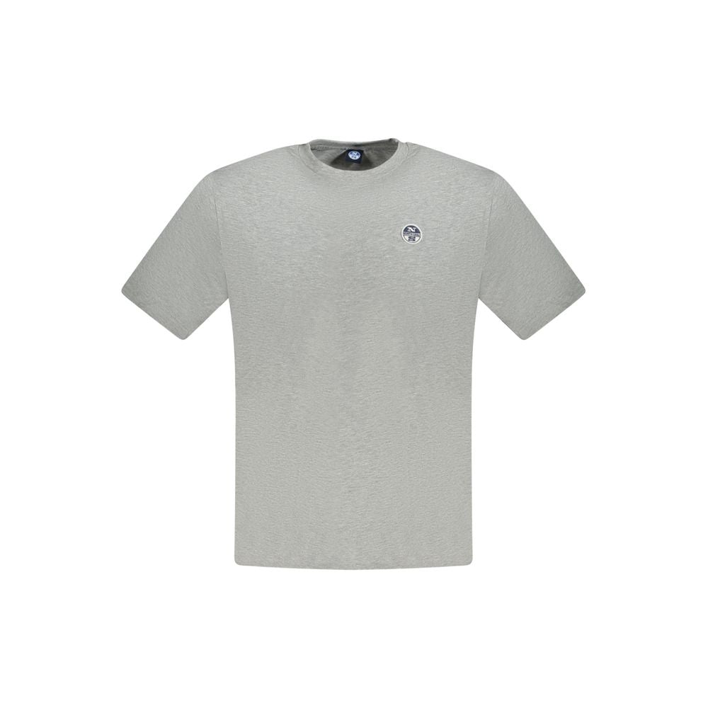 North Sails Grigio Cotton Men T-Shirt