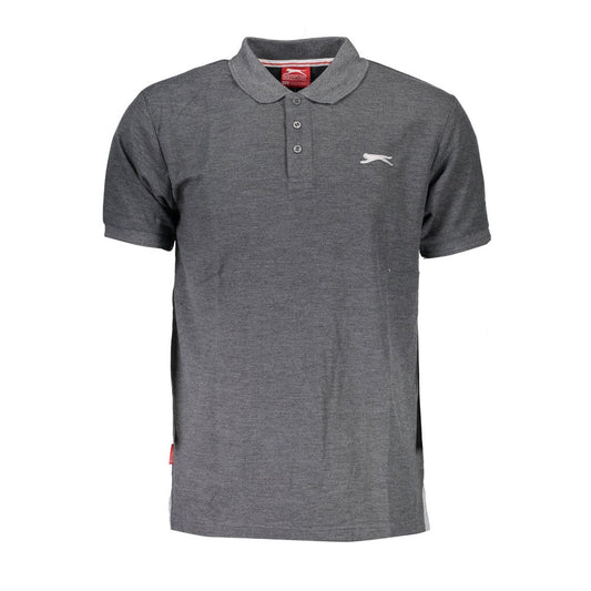 Slazenger Gray Polyester Mens Polo Shirt