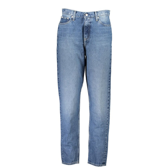 Calvin Klein Blue Cotton Mom Jeans Calvin Klein