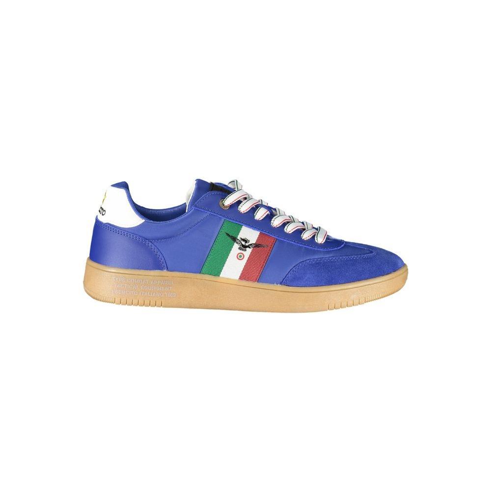 Esercito 1659 Blue Leather Men Sneaker ES-38858-EU45/US12