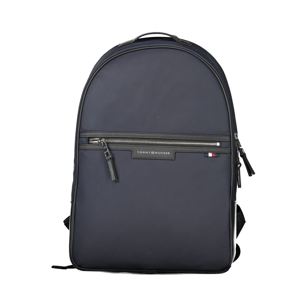 Tommy Hilfiger Blue Recycled Polyester Men Backpack