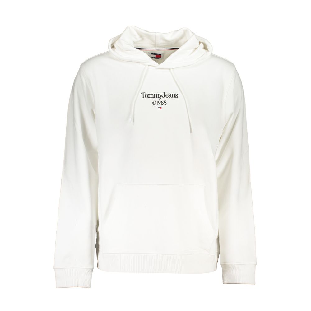 Tommy Hilfiger White Cotton Men's Sweatshirt with Hood