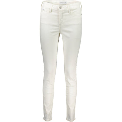 Calvin Klein Bianco Cotton Women Jeans