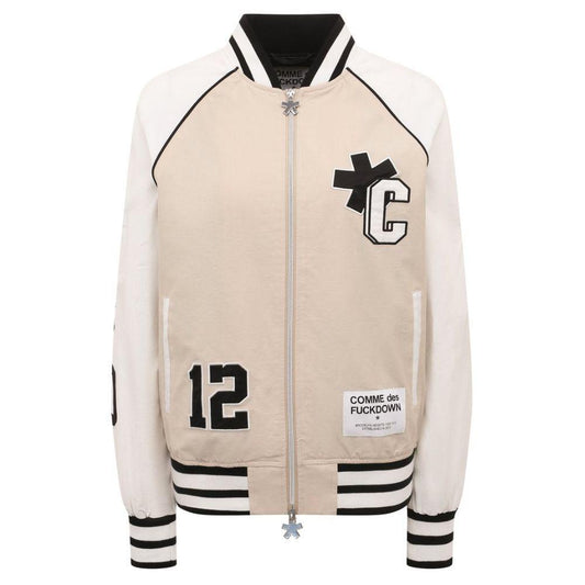 Comme Des Fuckdown Beige Cotton Jackets & Coat CO-15655-S