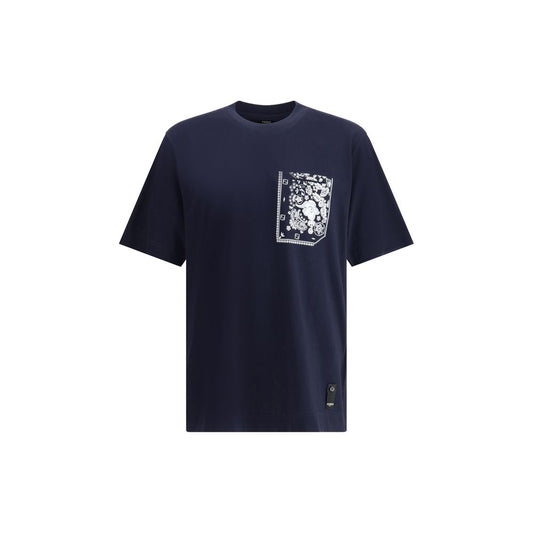 Fendi Blue Cotton T-Shirt Fendi