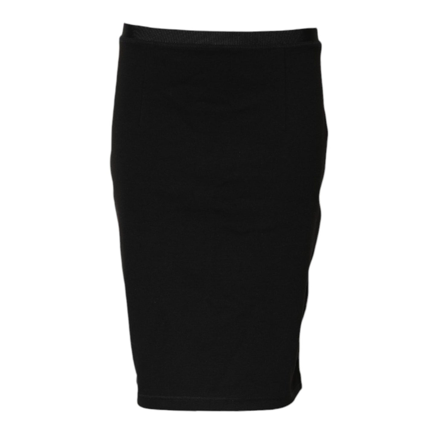 GF Ferre Black Polyester Pencil Cut Knee Length Skirt GF Ferre