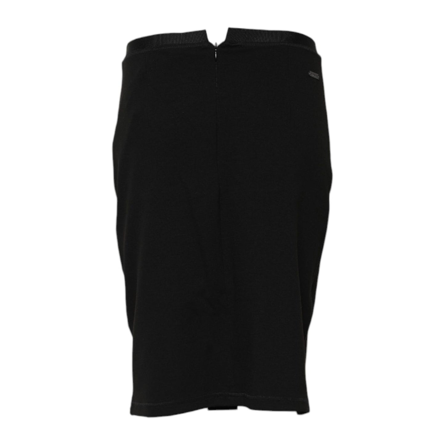 GF Ferre Black Polyester Pencil Cut Knee Length Skirt GF Ferre