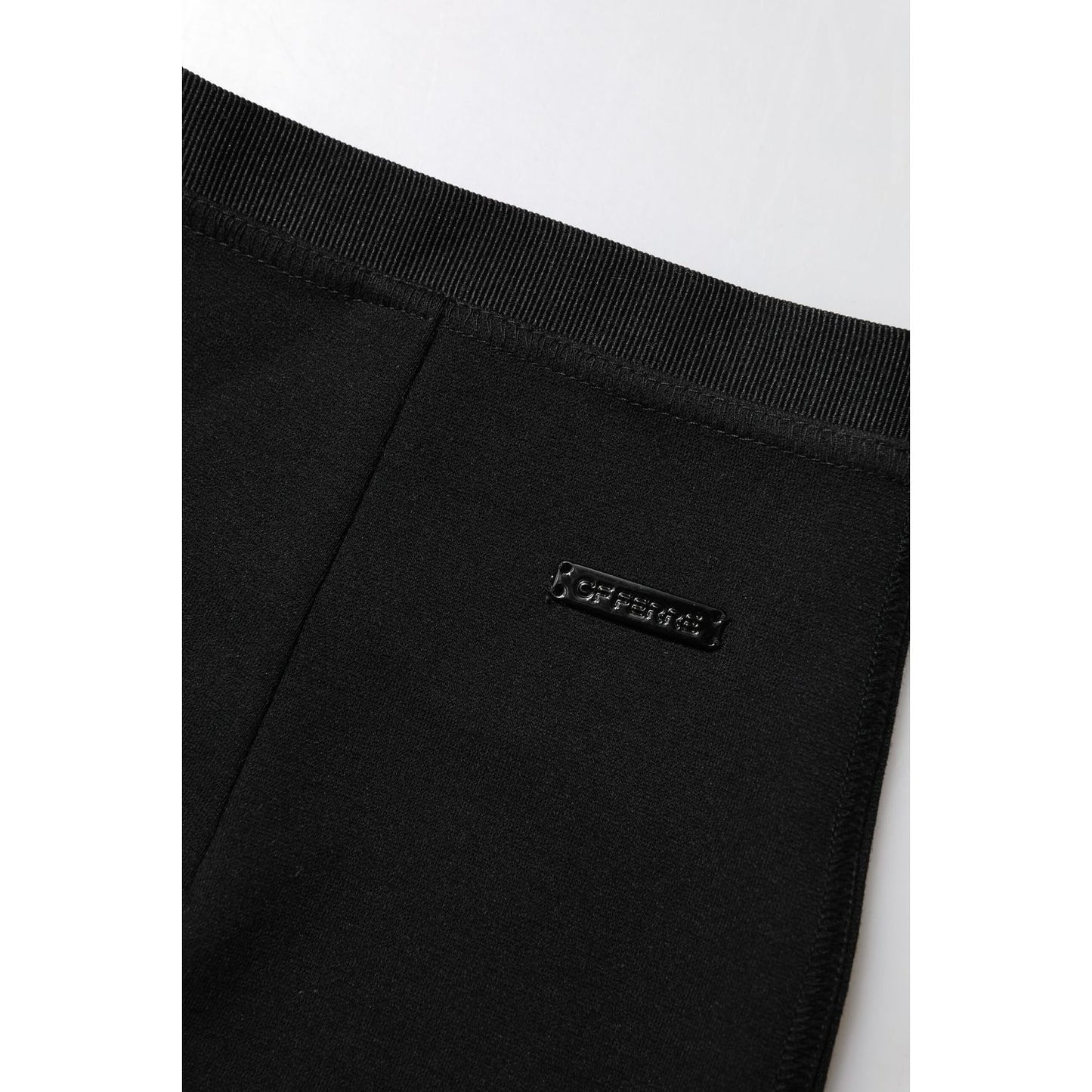 GF Ferre Black Polyester Pencil Cut Knee Length Skirt GF Ferre