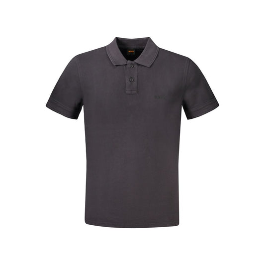 Hugo Boss Black Cotton Men Polo