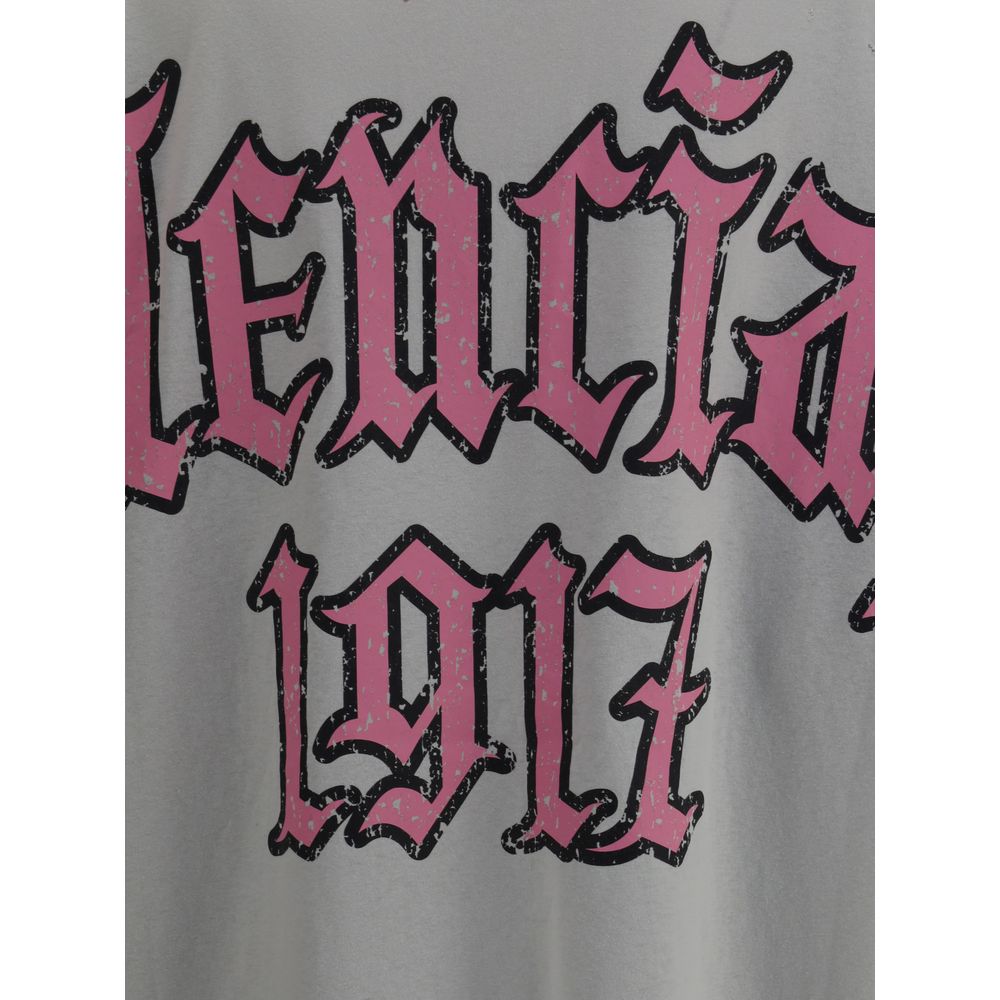 Balenciaga Gray Cotton T-Shirt Balenciaga