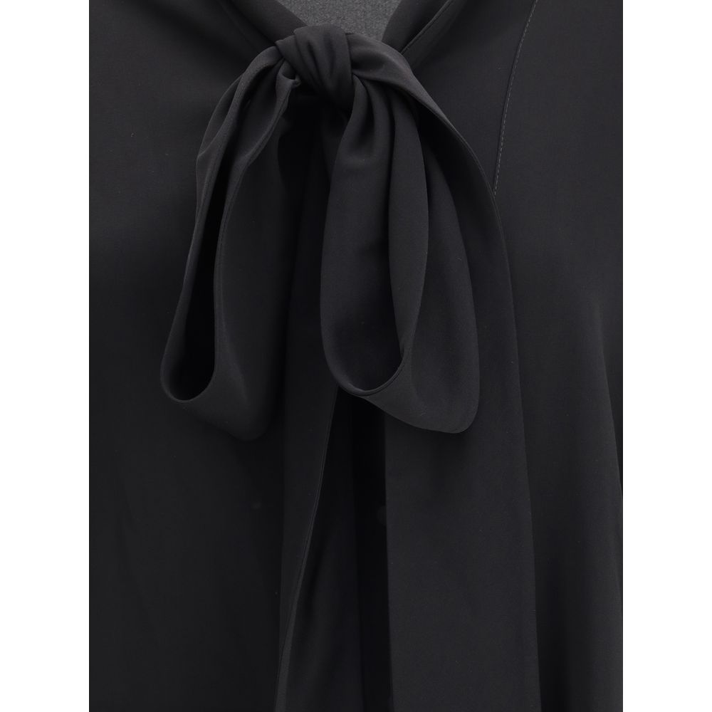 Balenciaga Black Silk Blouse