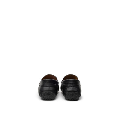 Bally Black Leather Moccassin Bally