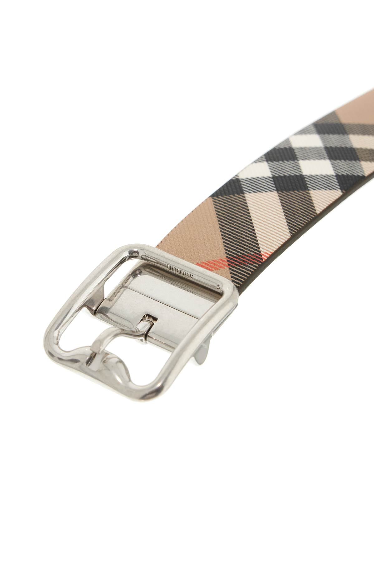 Burberry reversible b buckle check belt Belts Burberry