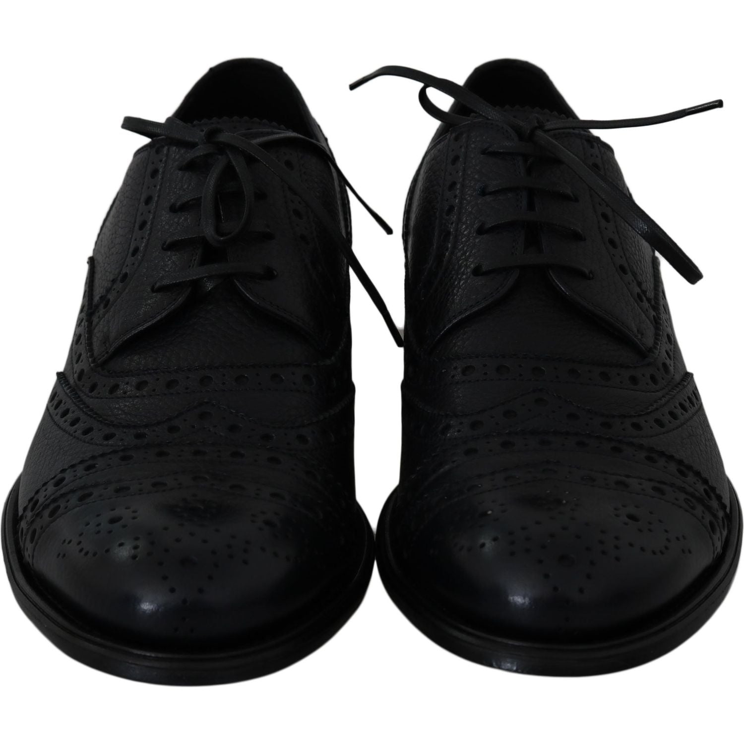 Dolce & Gabbana Blue Leather Wingtip Oxford Dress  Shoes