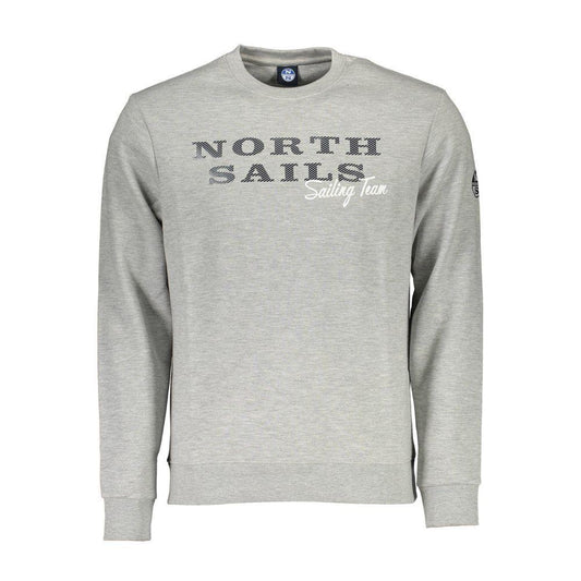North Sails Grigio Cotton Men Sweatshirt