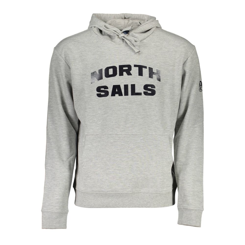 North Sails Grigio Cotton Men Sweatshirt