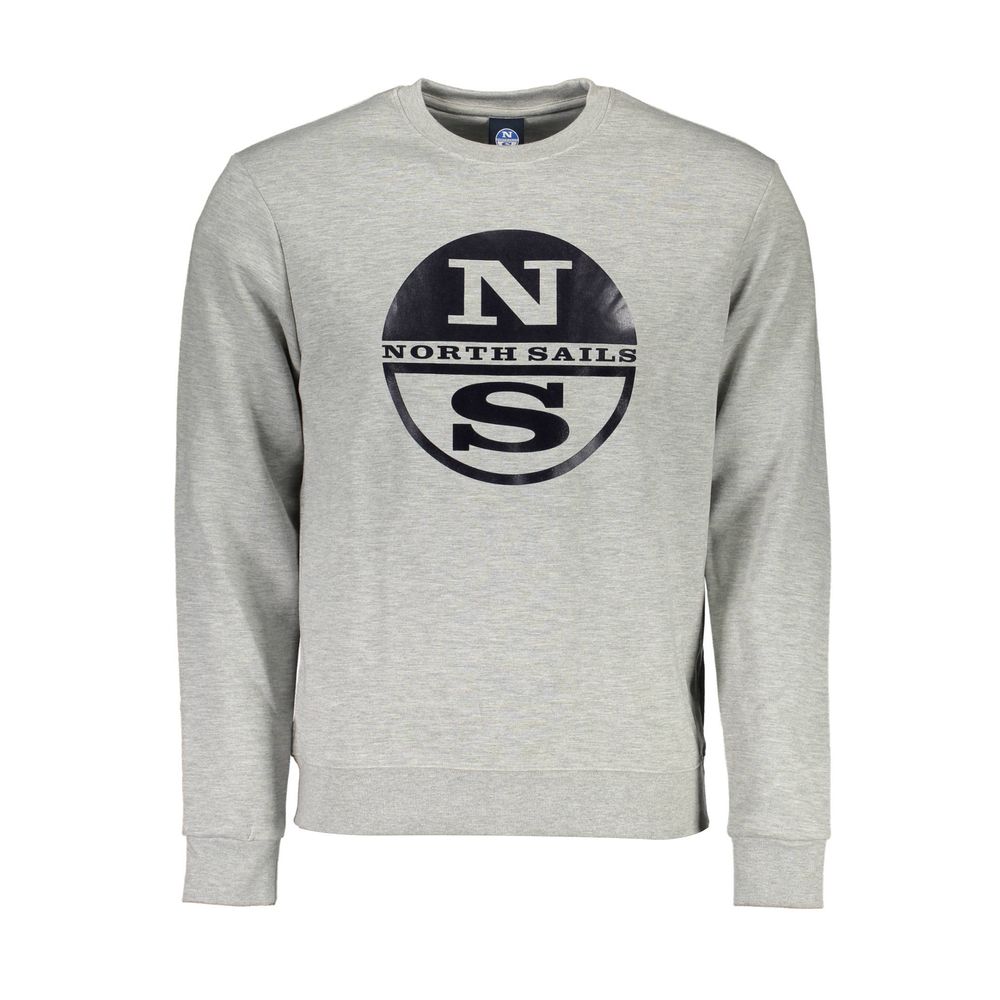 North Sails Grigio Cotton Men Sweatshirt