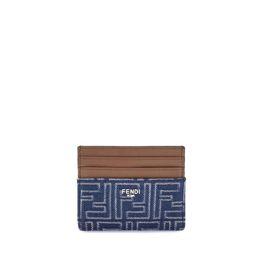 Fendi Blue Fabric Wallet Fendi