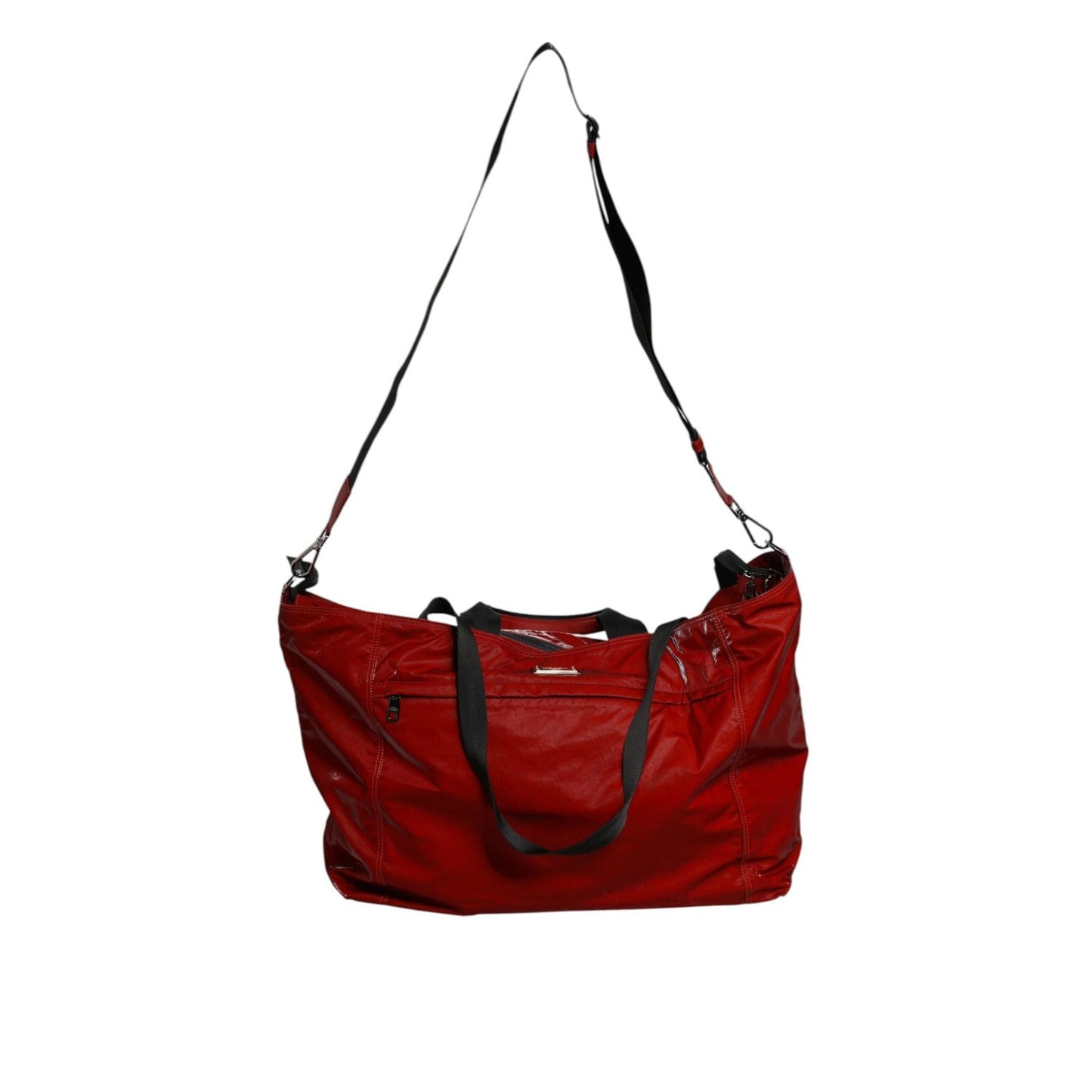 Dolce & Gabbana Red Nylon Hand Shoulder Duffel Travel Bag
