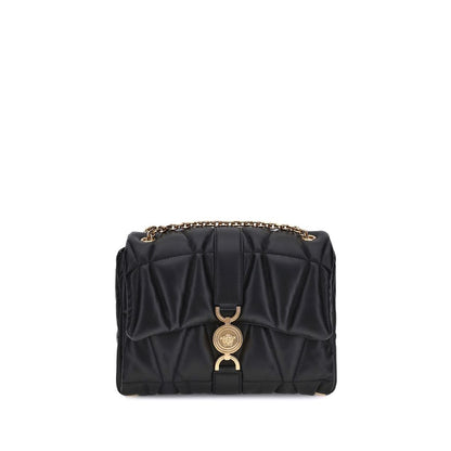 Versace Black Calf Leather Bos Taurus Shoulder Bag Versace