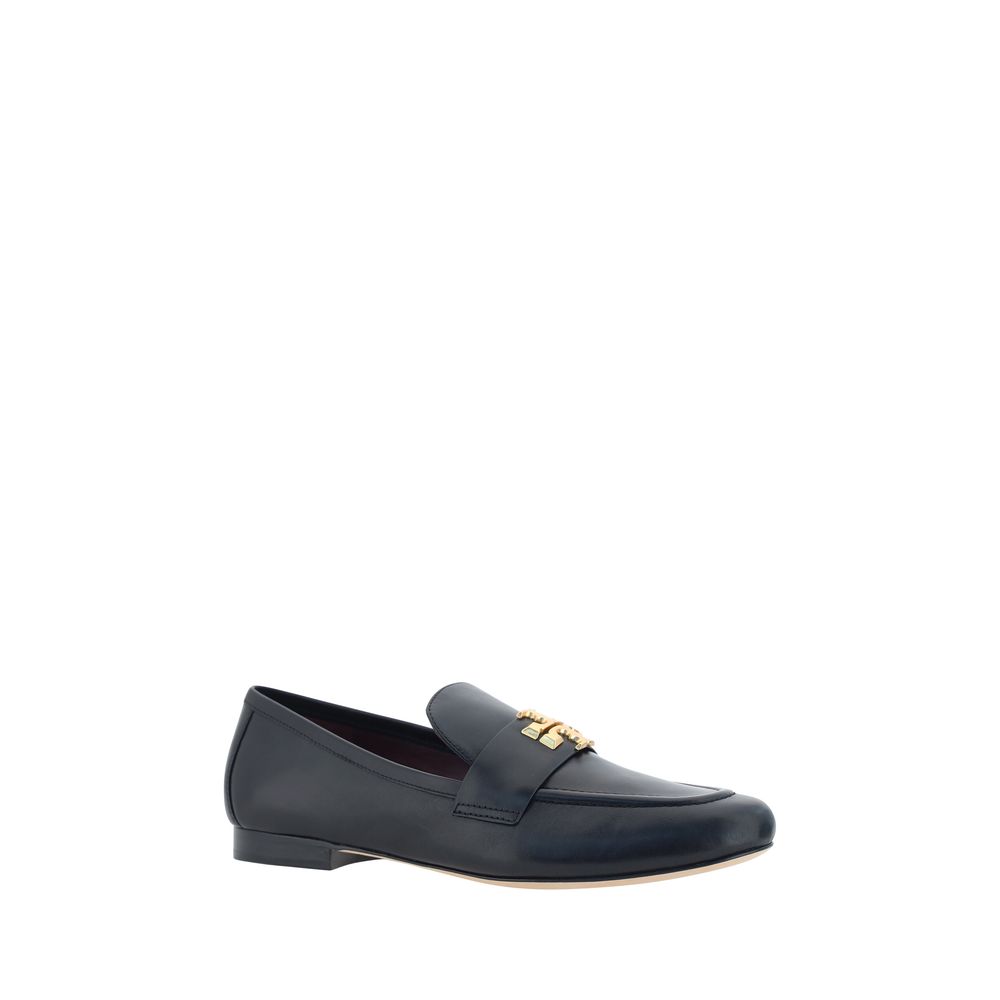 Tory Burch Black Calf Leather Bos Taurus Slip-On Loafers Tory Burch